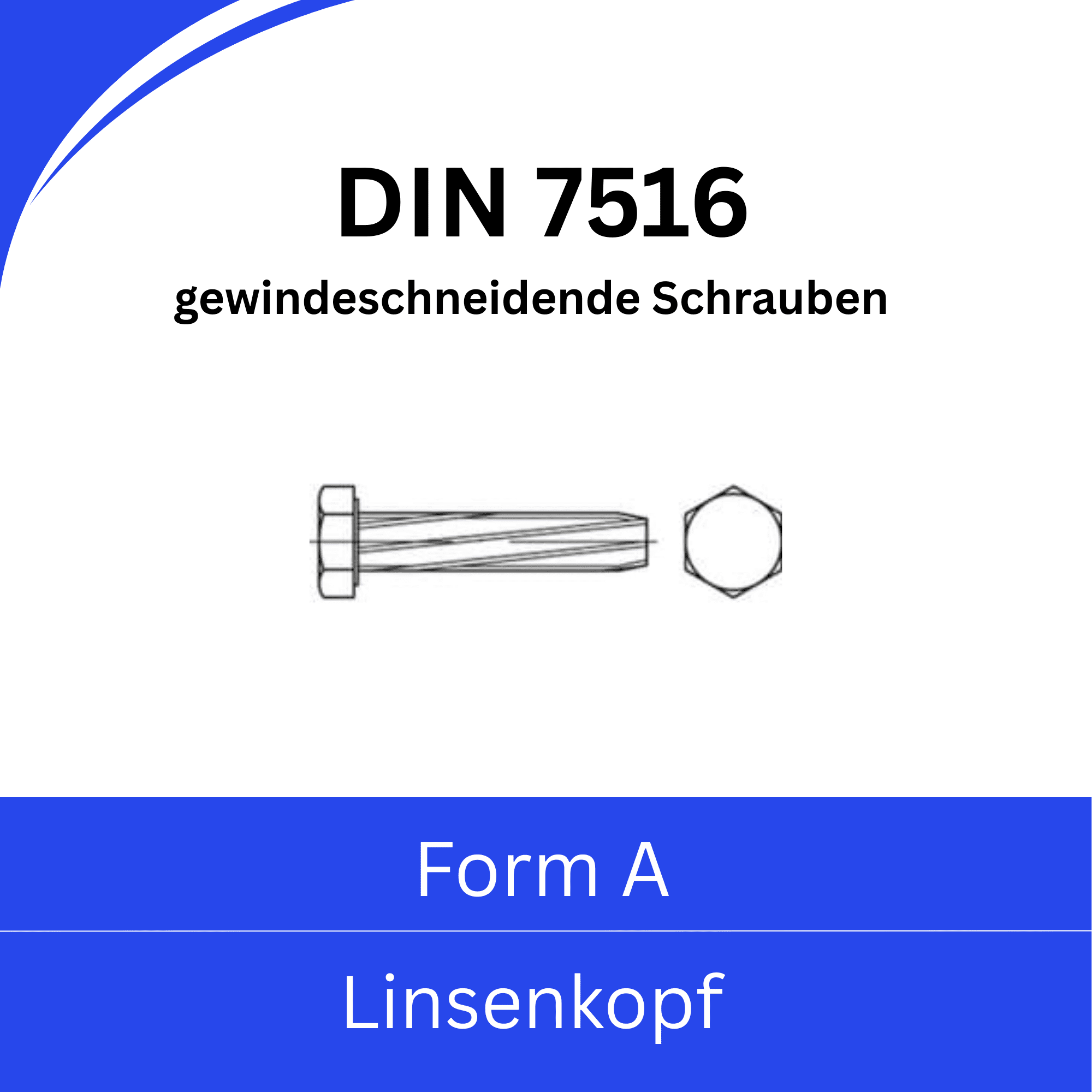 Bild von ➤ Kategorie: DIN 7516 -Form A- (ISR = Innensechsrund (TX))